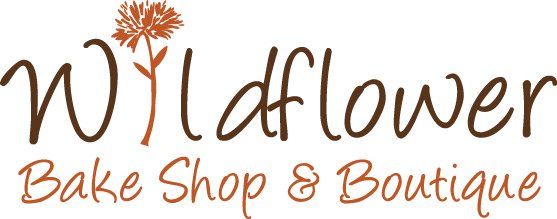 Wildflower Bake Shop Orange Horizontal Logo